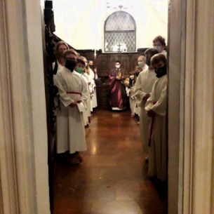 Ministrantenaufnahme - zum Schluss in der Sakristei © Pfarre Mattsee