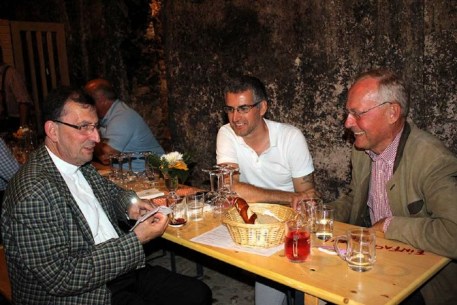 In bester Laune, Stiftspropst Mag. Franz LUSAK, Bgm. Rene KUEL u. Stiftsverwalter Dr. Johannes Müller