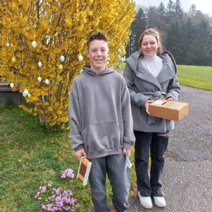 2 fleißige Geschister © Löffelberger, Pfarre Mattsee