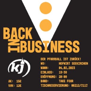 "Back in Business" - war das Thema des Pfarrballs in Seekirchen &copy; Pfarre Seekirchen