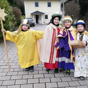 Motivierte Sternsinger © Maria Löffelberger