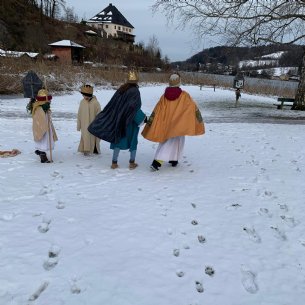 Sternsinger - Unterwegs © Pfarre Mattsee-privat