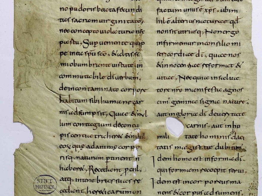 Fragm. 2, Homiliae, 1. H. 9. Jh. © J. Kral